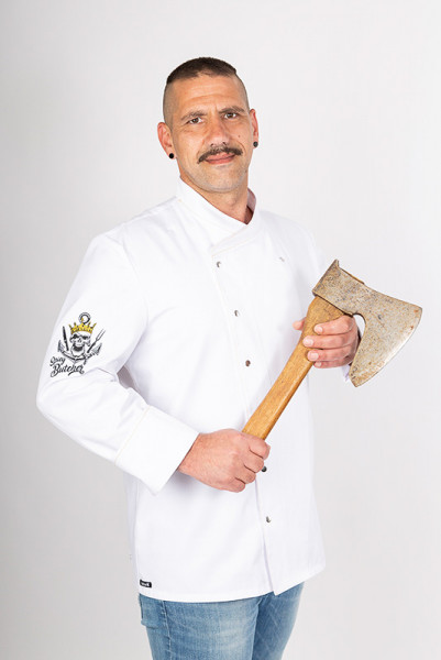 Chef's jacket Alejandro_Spicy Butcher Edition in white