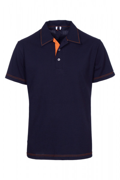Men's polo shirt Martin_Navy Edition with topstitching