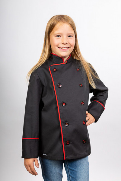 Kids chef jacket Sammy_Black Edition